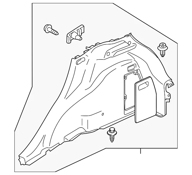 Lower Quarter Trim - Driver's Side (LH) - Mazda (D652-68-870G)