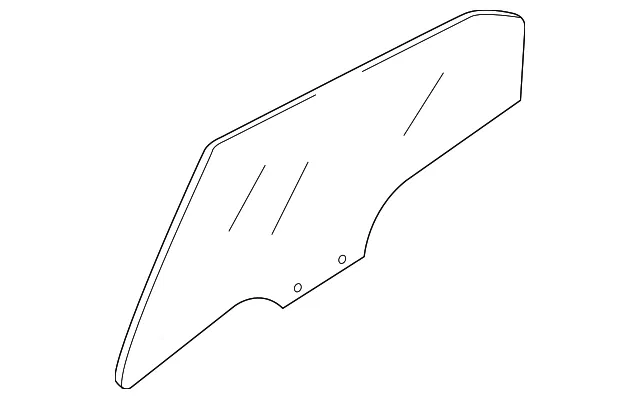 Door Glass - Passenger Side (RH) - Mazda (D653-72-511B)