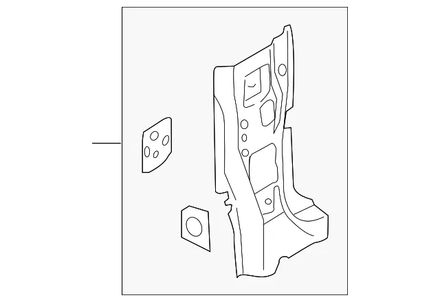 Hinge Reinforced - Driver's Side (LH) - Mazda (D6Y1-71-030)