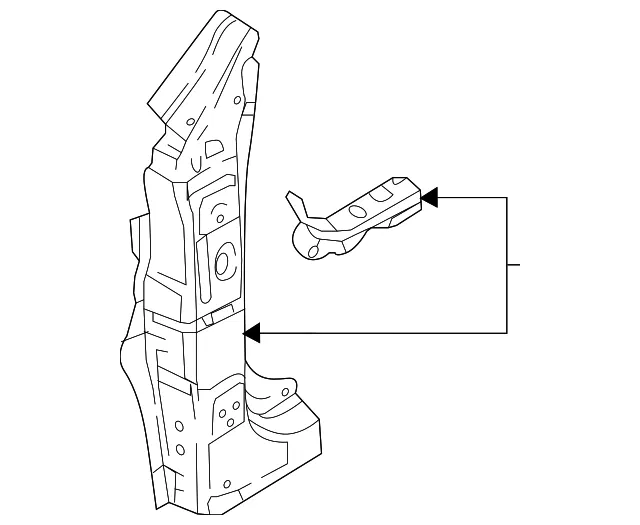 Pillar Reinforced - Passenger Side (RH) - Mazda (DBYF-70-030)