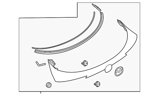 Upper Molding - Mazda (DGH9-50-810A-2V)