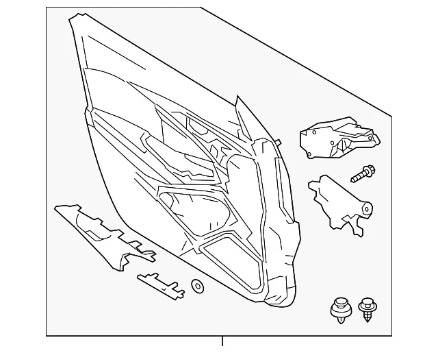 Door Trim Panel - Driver's Side (LH) - Mazda (DL9B-68-450-41)