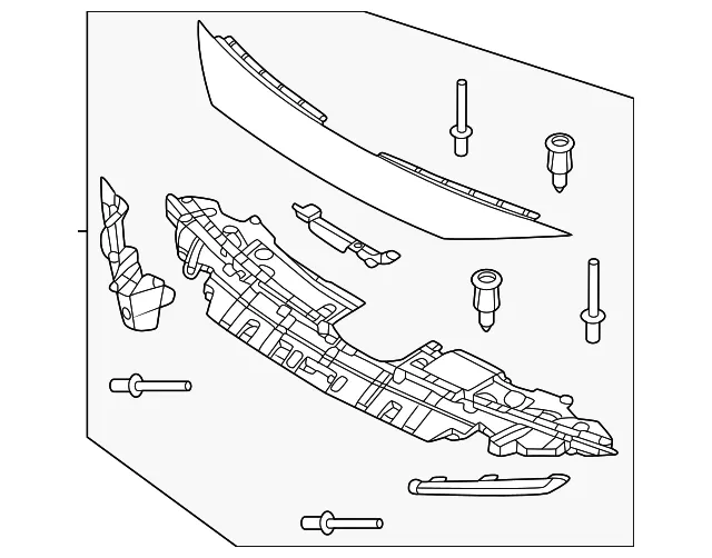 Grille Molding - Mazda (DN4F-50-7E0F-KM)