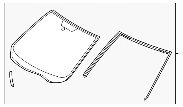 Glass Windshield - MAZDA (DR6263900A)