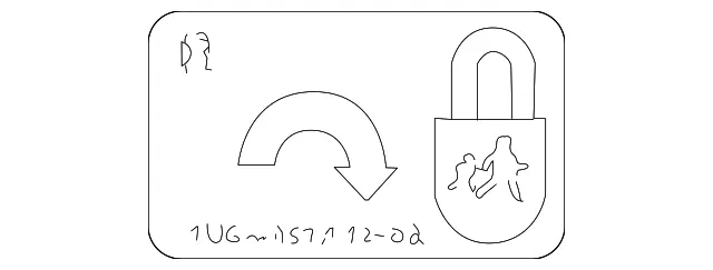 Child Lock Label - Passenger Side (RH) - Mazda (EC01-72-301)