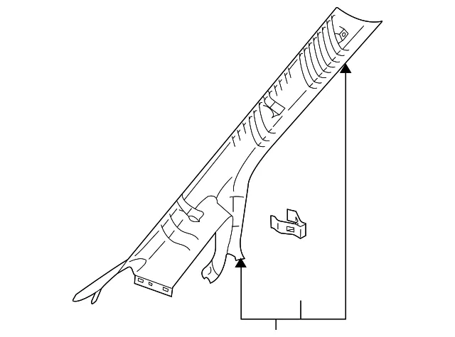 Trim L A Pillar - Driver's Side (LH) - Mazda (EG21-68-170F-34)