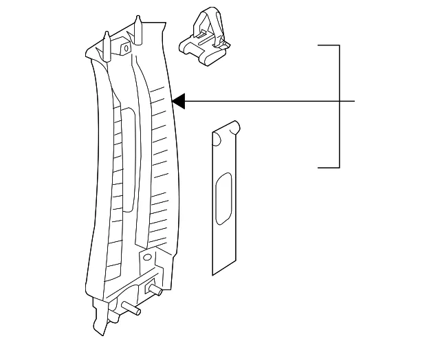 TRIM L B PILLAR UPPER - Mazda (EG21-68-210C-77)