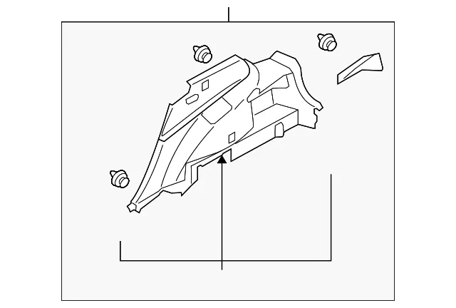Quarter Trim Assembly - Passenger Side (RH) - Mazda (EG21-68-850H-02)