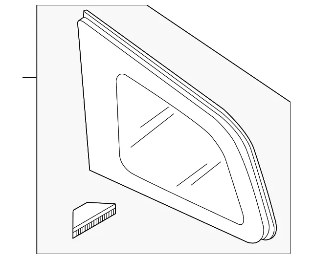 Quarter Glass - Driver's Side (LH) - Mazda (EG22-63-950E)