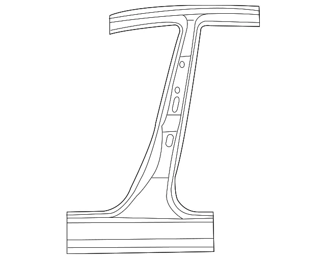 Center Pillar - Passenger Side (RH) - Mazda (EGY1-70-351A)
