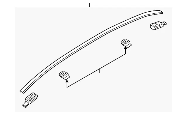 Roof Molding - Driver's Side (LH) - Mazda (F151-50-9L0E-PZ)