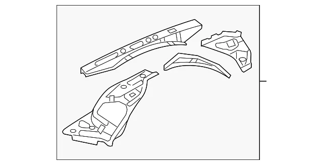 Apron Assembly - Driver's Side (LH) - Mazda (F151-54-210F)