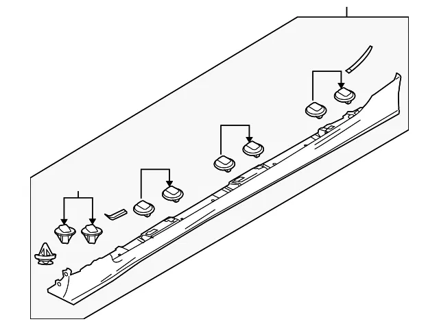 Rocker Molding - Passenger Side (RH) - Mazda (F197-51-P40A-16)