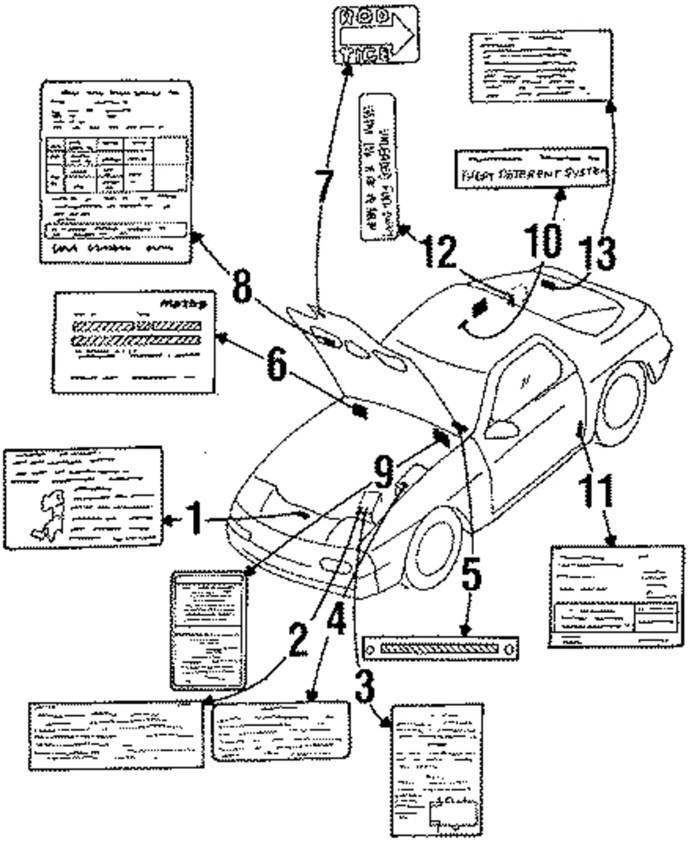 ROD LABEL - MAZDA (G03056799)