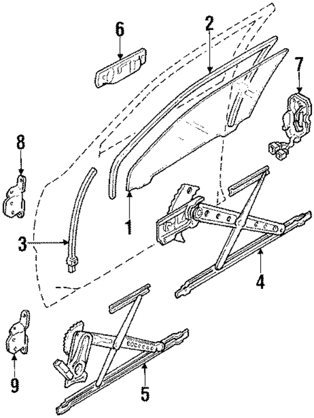 Glass Channel Lt - Driver's Side (LH) - Mazda (G067-59-605B)