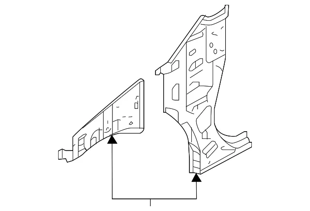 Inner Hinge Pillar - Passenger Side (RH) - Nissan (G6240-9KFMA)