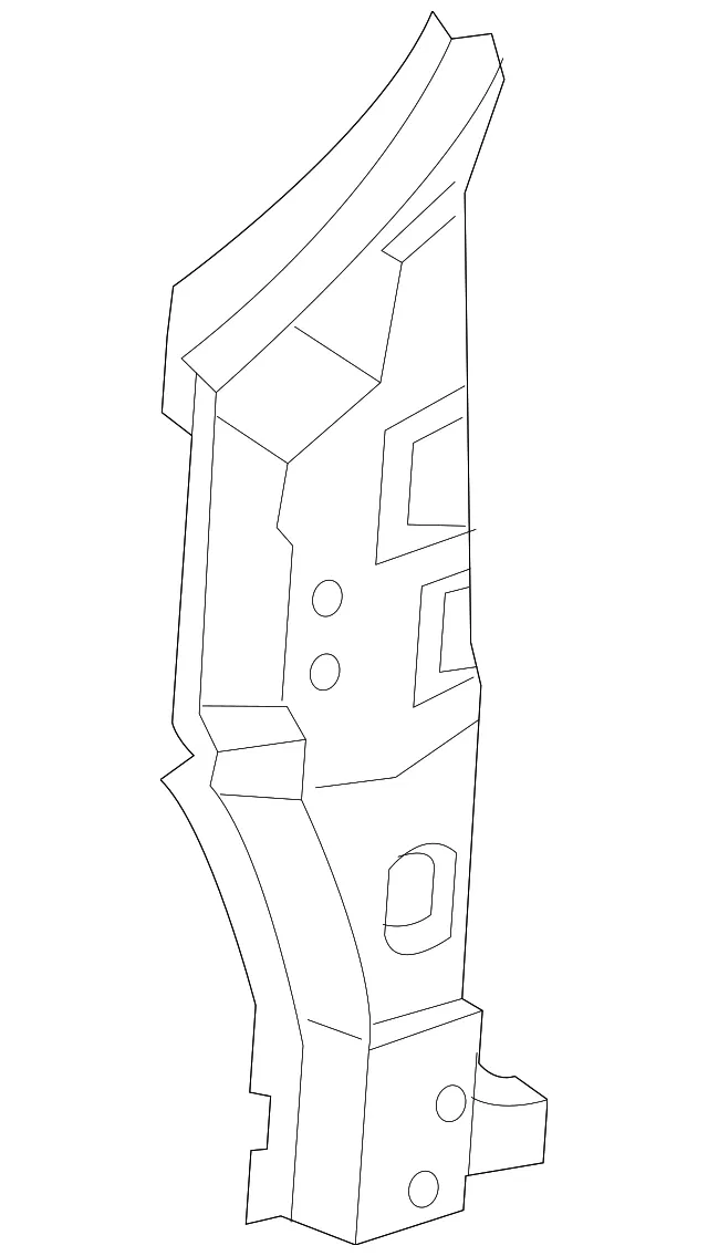 Front Pillar Hinge Brace Assembly, Right - Nissan (G6260-7BAMA)
