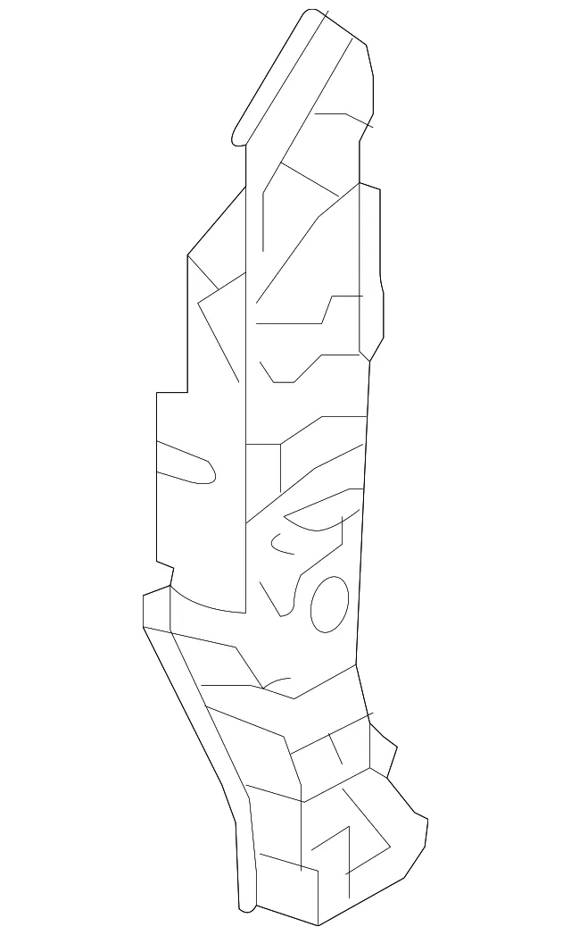 Hinge Pillar Reinforced - Passenger Side (RH) - Nissan (G6270-3BAMB)
