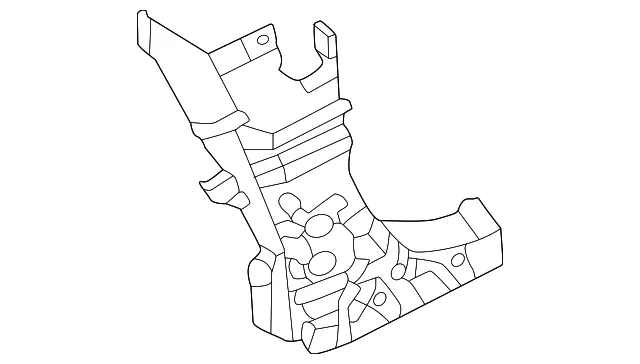 Front Pillar Lower Hinge Brace, Left - Nissan (G6271-5EEMA)