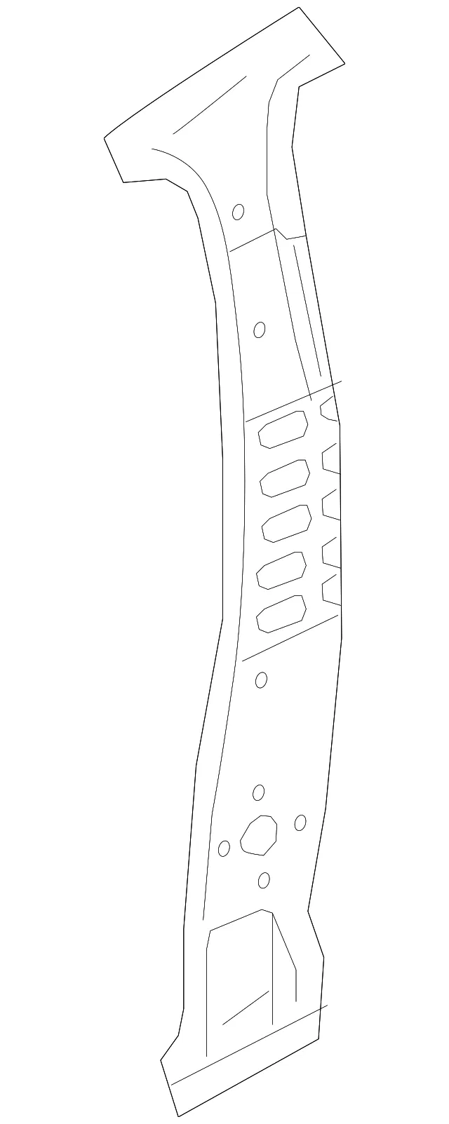 Center Pillar Reinforced - Passenger Side (RH) - Nissan (G6530-EZ2MA)