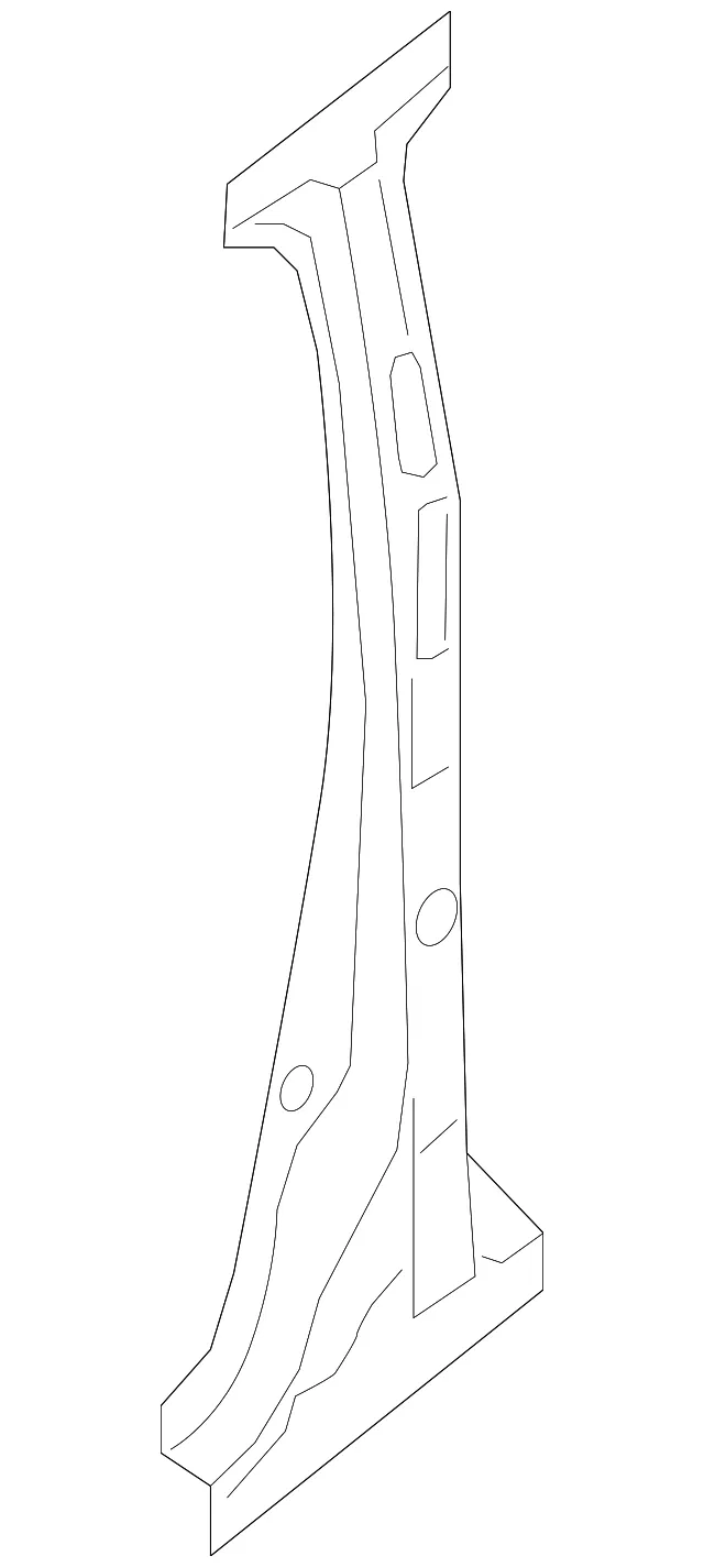 Center Pillar Reinforced - Passenger Side (RH) - Nissan (G6570-9AMMA)