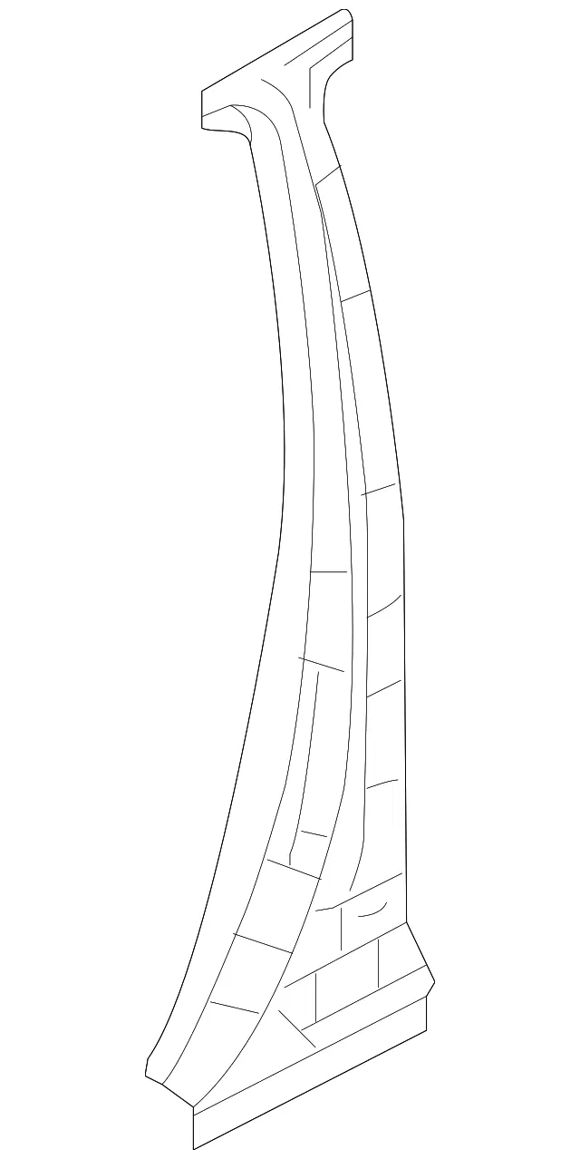 Center Pillar Hinge Brace Assembly, Left - Nissan (G6571-5EEMA)