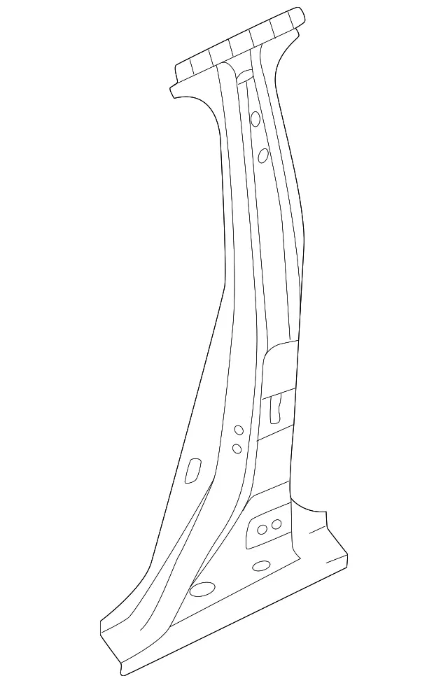 Center Pillar Hinge Brace Assembly, Left - Nissan (G6571-6LBMA)