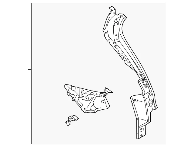 Back Pillar Assembly, Left - Nissan (G7651-7BAMA)