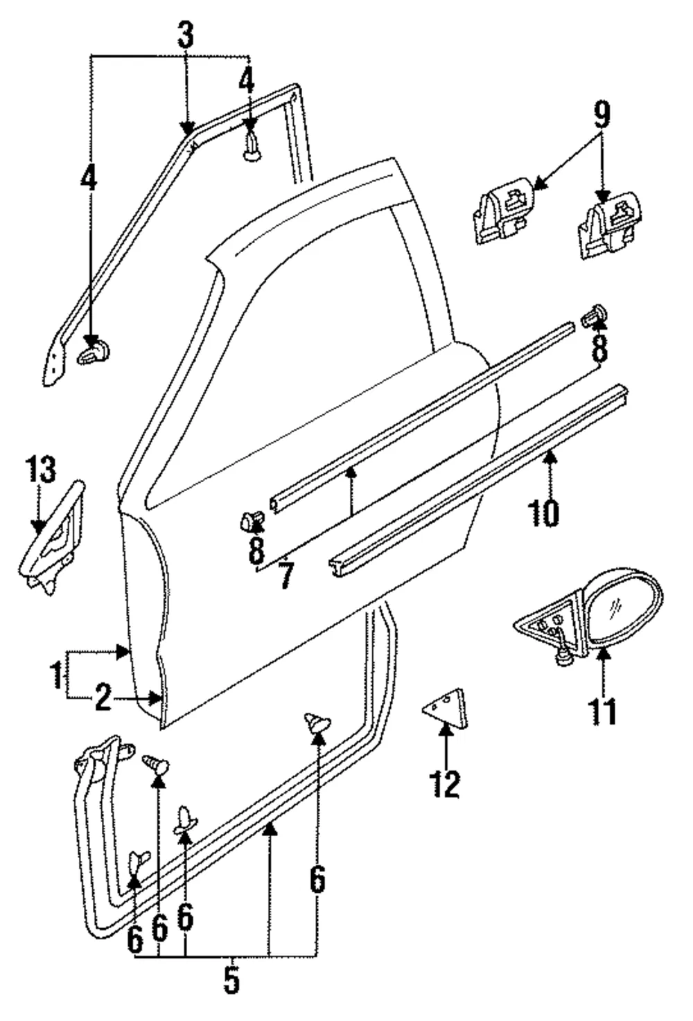 Belt Molding - Driver's Side (LH) - Mazda (GA2A-50-650C)
