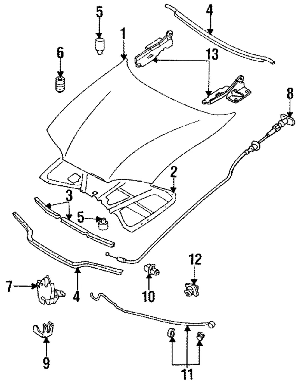 Lock Hood - MAZDA (GA2A56620B)