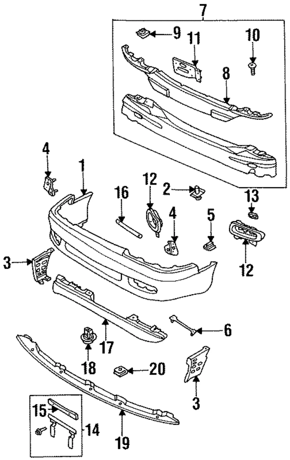 Bumper Cover Retainer - Passenger Side (RH) - Mazda (GA2K-50-0J1A)