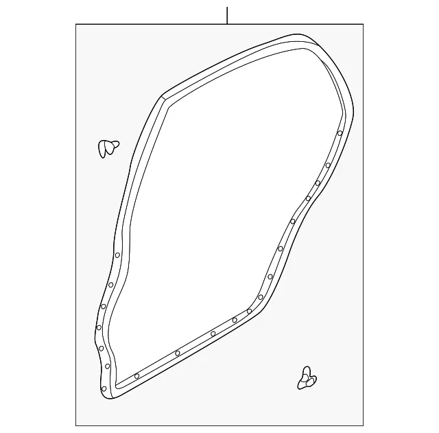 Weatherstrip Rt - Passenger Side (RH) - Mazda (GD7A-72-760C)
