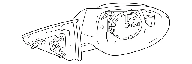 Mirror Outside - Driver's Side (LH) - Mazda (GEG1-69-181A)