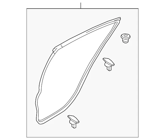 Door Weather-Strip - Passenger Side (RH) - Mazda (GHK1-72-760B)