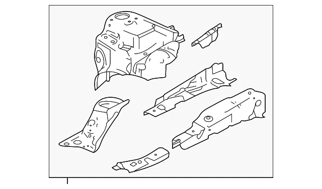 Apron Assembly - Driver's Side (LH) - Mazda (GJ6A-54-210H)