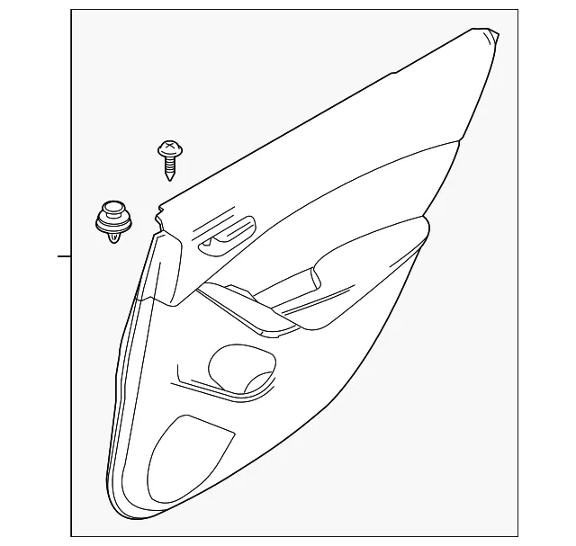 Door Trim Panel - Passenger Side (RH) - Mazda (GJS2-68-520H-01)