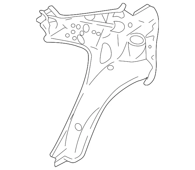 Pillar R Rear Inner - Passenger Side (RH) - Mazda (GK2A-70-111)