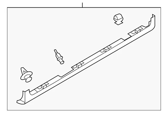 Rocker Molding - Driver's Side (LH) - Mazda (GP9A-51-P50F-88)