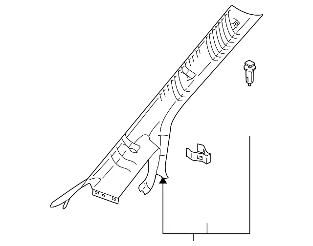 Windshield Pillar Trim - Passenger Side (RH) - Mazda (GS3L-68-160G-30)