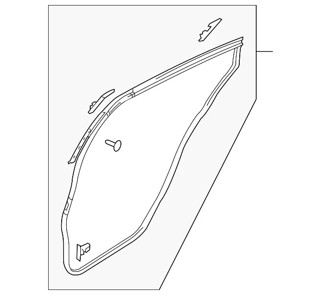 Weatherstrip Lt - Driver's Side (LH) - Mazda (GS3L-73-760D)
