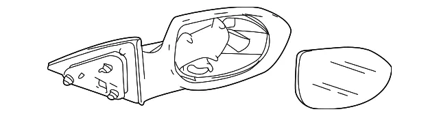 Mirror Outside - Driver's Side (LH) - Mazda (GS3M-69-18ZB)