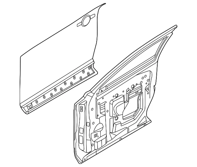 Front Left Door Assembly - Nissan (H010A-5MPAA)