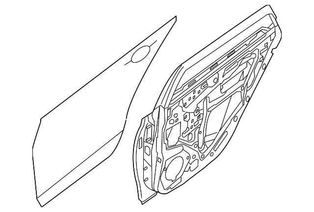 Rear Left Door Assembly - Nissan (H2101-6LTEB)