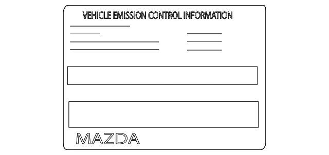 Emission Label - Mazda (H328-69-036)