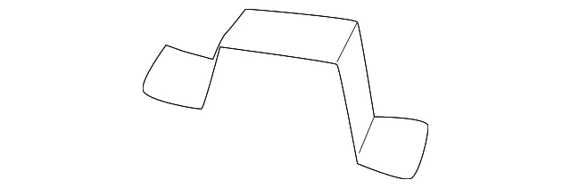 Rear Bumper Fascia Bracket, Right - Nissan (H5048-6TAMA)