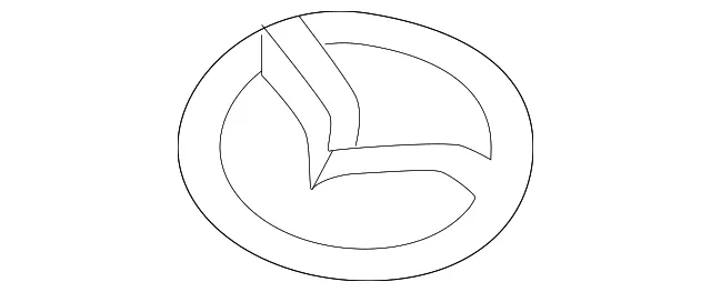 Engine Cover Emblem - Mazda (HF01-10-2D9)