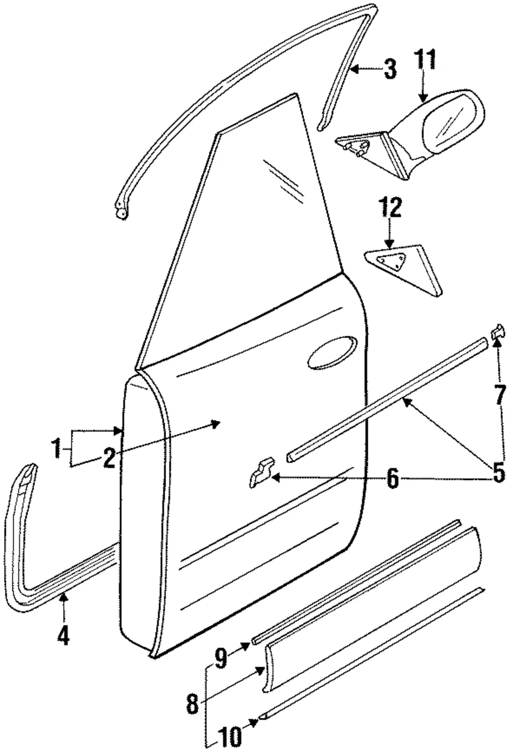 Body Side Molding - Driver's Side (LH) - Mazda (HG30-51-RF0F-25)