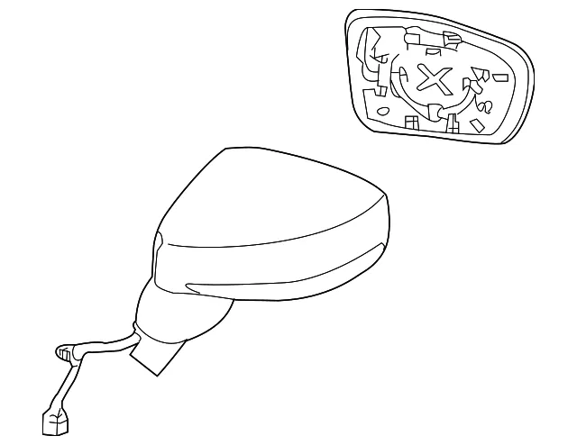 Mirror Assembly - Driver's Side (LH) - Nissan (K6302-6HT1B)