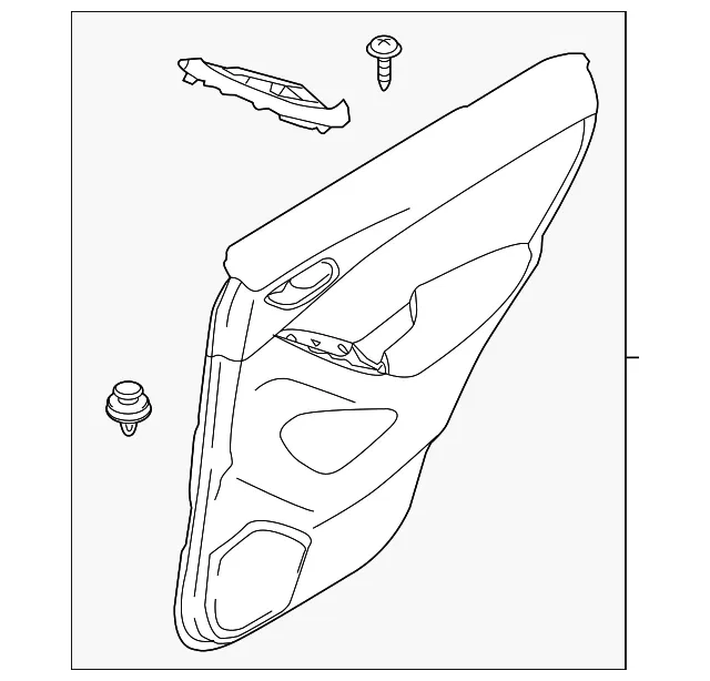 Door Trim Panel - Driver's Side (LH) - Mazda (KA0G-68-550A-34)