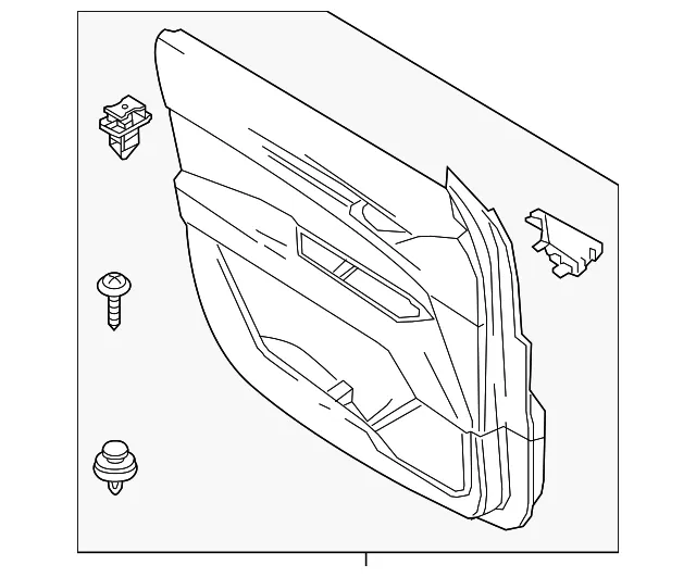 Door Interior Trim Panel - Mazda (KB8F-68-420E-39)